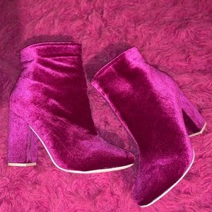 Magenta booties